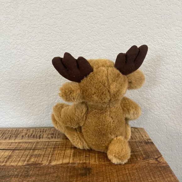 Plush Moose 12” Reindeer Seated Soft Cuddly Stuffed Animal Toy Brown - Picture 4 of 7